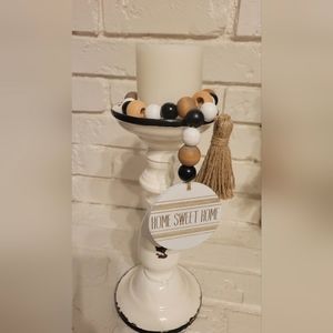 Wood Bead Garland with Tassel